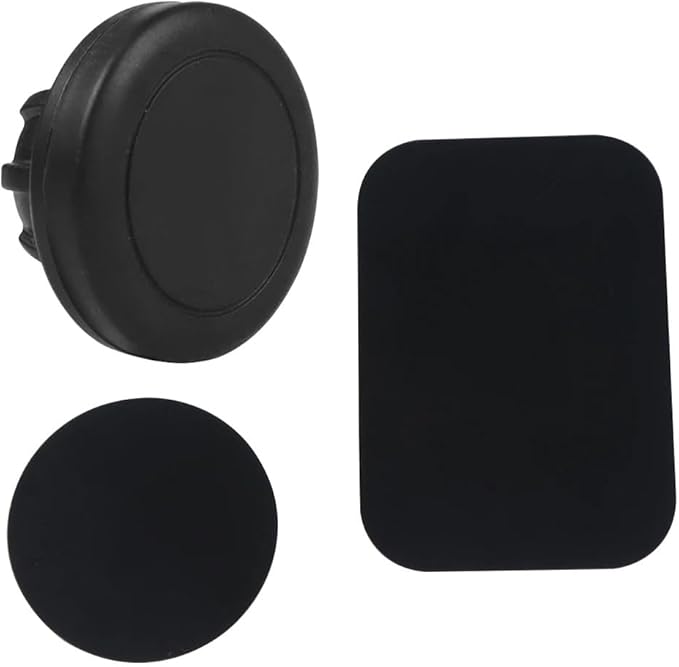 2 Pack Magnetic Phone Holder Mount Magnet and Metal Plate with 17mm Ball Joint Socket Replacement Base for Car Smartphone Stand Air Vent Windshield Dashboard Cradle-Less Stick-On Case