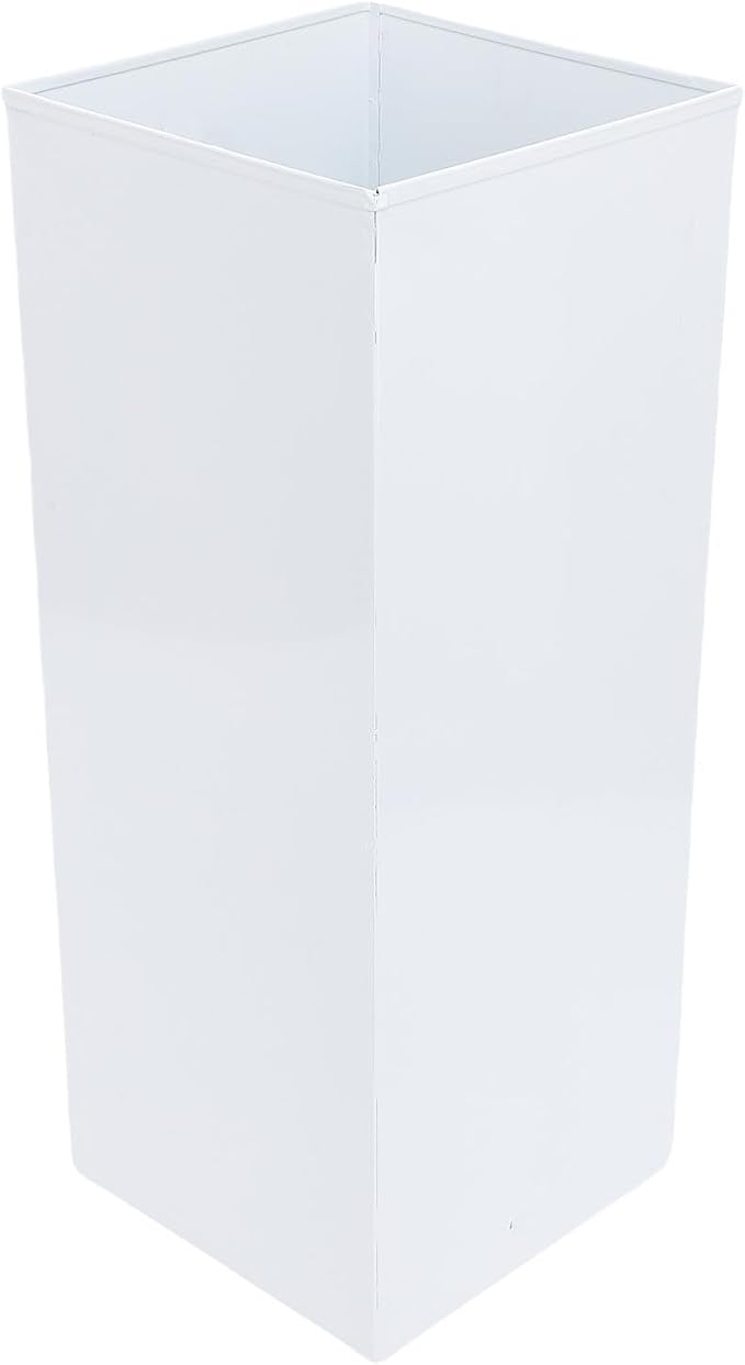 Umbrella Stand, Umbrella Holder for Entryway, Metal Square Umbrella Rack Organizer Freestanding, for Canes Walking Sticks (White)
