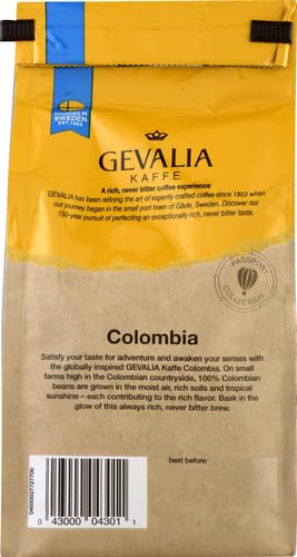 Gevalia Colombia Medium Roast Ground Coffee, 12 oz Bag (Pack of 3)