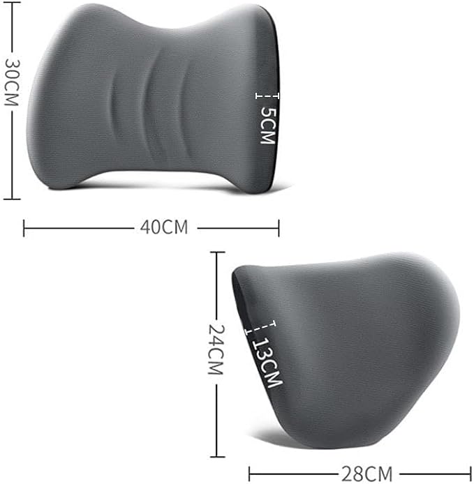 Car Memory Foam Pillow for Honda Civic Coupe/Sedan 2016 2017 2018 2019 2020 2021,Neck and Back Support Car Seat Kit Long Drive Essential Neck Pillow Lumbar Support Cushion,Orange