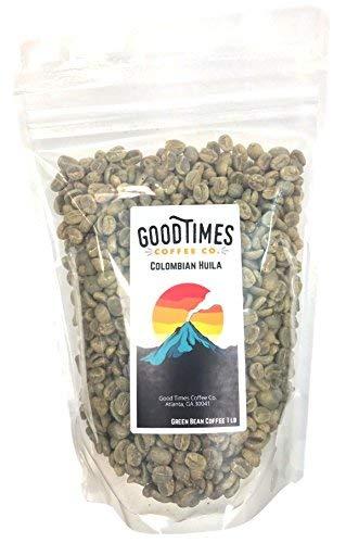 Good Times Coffee Company Green Unroasted Coffee Beans, Colombian Huila (1 Pound)