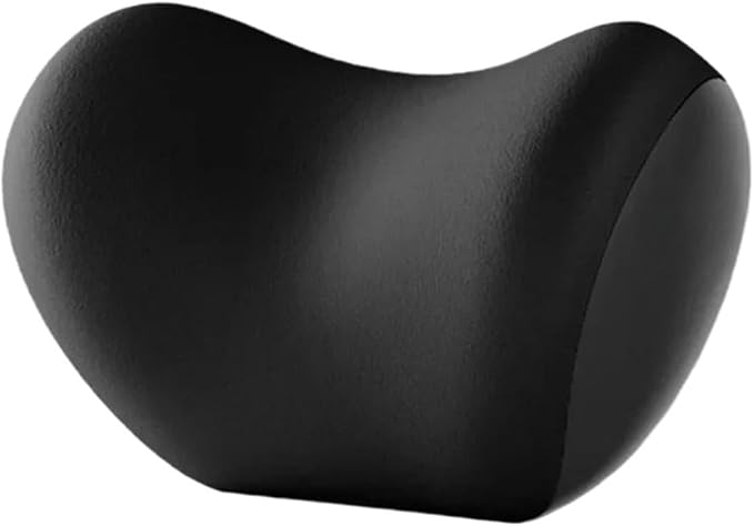 Memory Foam Car Neck Pillow & Waist Cushion - Soft fit for Seat Headrest & Lumbar Support for Comfort(Hb-Black 1set)