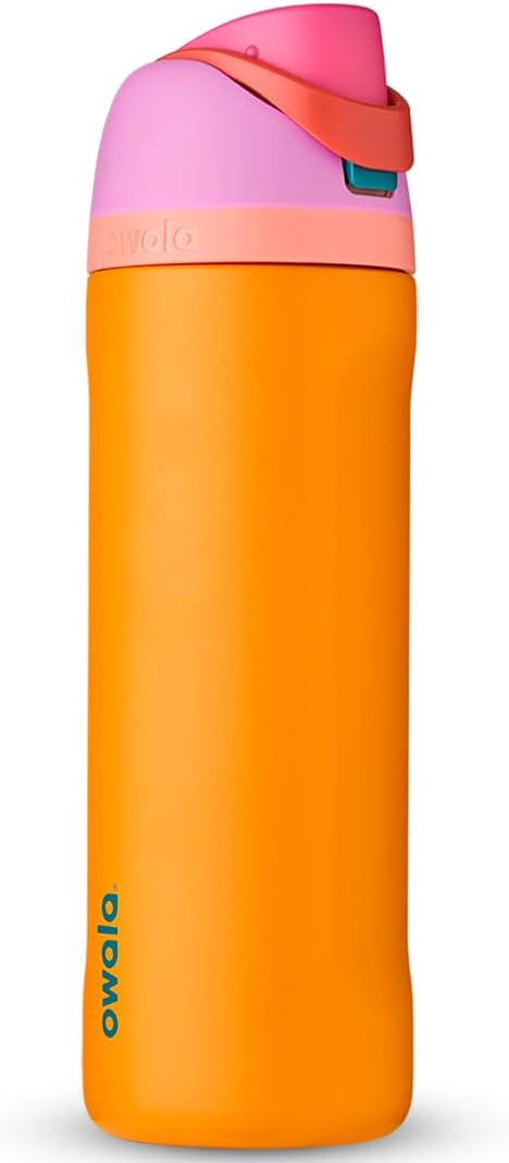 Owala FreeSip Insulated Stainless Steel Water Bottles Bundle - 24 oz Tropical and 16 oz Berries Kids