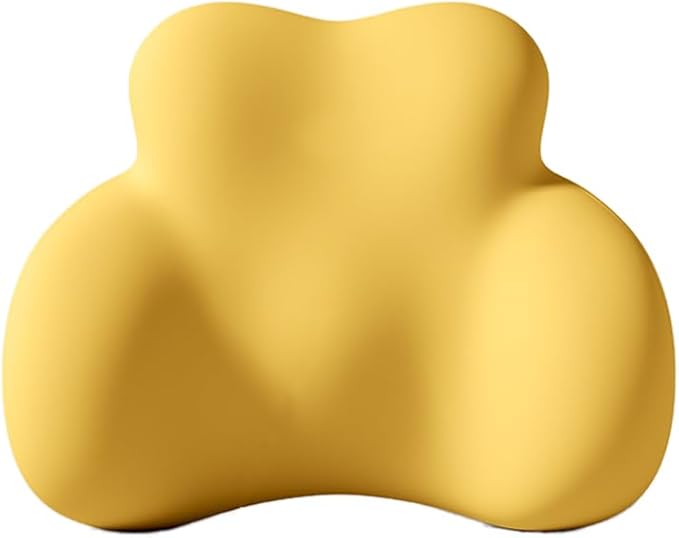 Car Lumbar Support Pillow for Renault Kangoo 2 Phase 2 2007-2017 2018 2019 2020 2021 Memory Foam Back Support Cushion Breathable Car Seat Lumbar Pad Accessories,Yellow