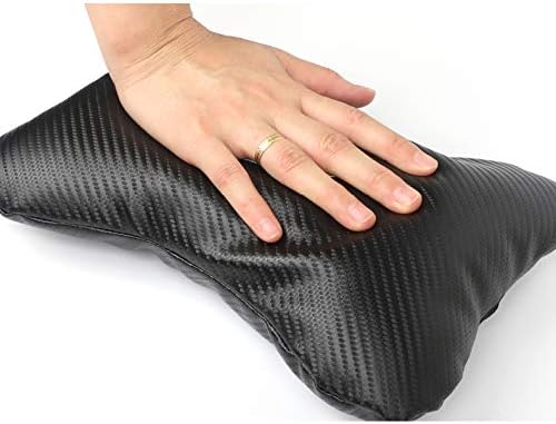 2Pcs Leather Carbon Fiber Leather Sport Car Seat Scat Pack Bee Neck Rest Pillow Foam Headrest Travel Cushion Travel Sleeping Cushion for Challenger Charger