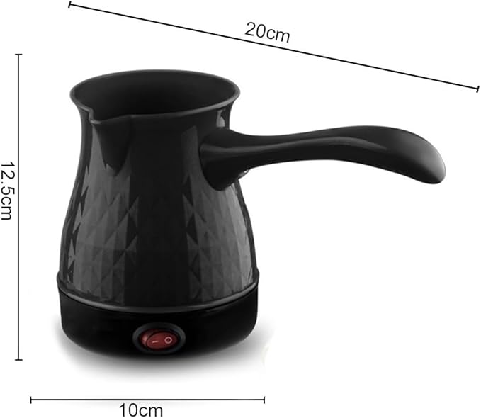 Coffee Maker, ABS Stainless Steel Electric Arabic, Greek & Turkish Coffee Pot, 600ml Even Heating Tea Maker Kettle with Removable & Anti Scald Handle for Greek Arabic Tea, Milk
