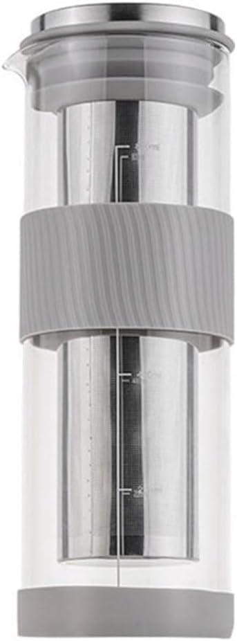 Portable Airtight Cold Brew Iced Coffee Maker Tea Infuser -800ml Cold Brew Coffee Kettle Brewing Glass Carafe Pitcher Easy to Use