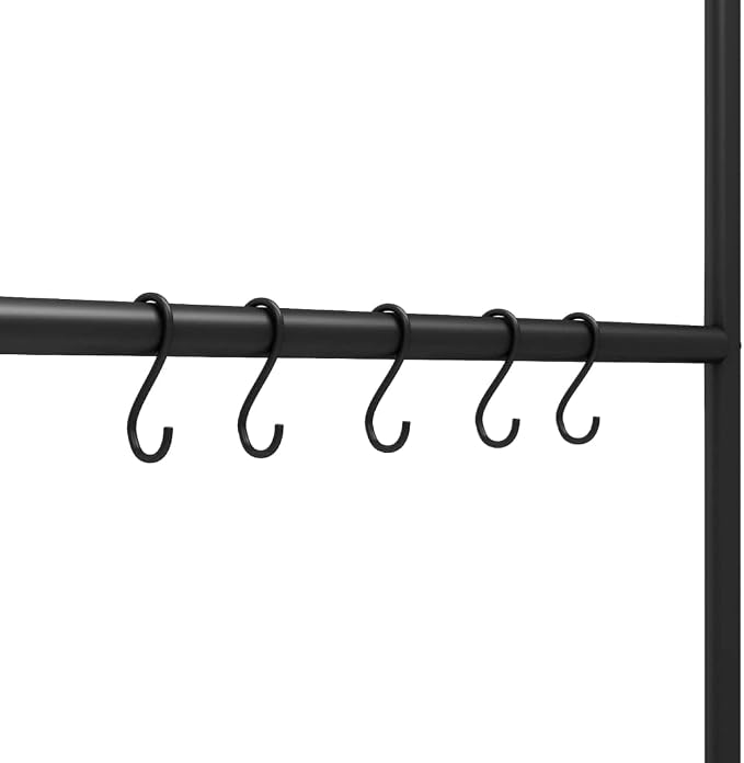 5-Tier Towel Rack Ladder, Wall-Leaning Metal Iron Blanket Storage Holder for Bathroom, Bedroom, Living Room, Modern Space Saving Organizer, Black