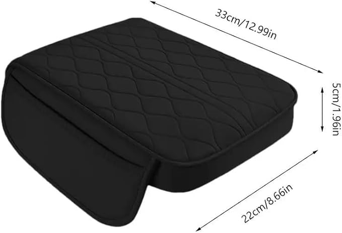 Car Center Console Cushion for 9th Gen Toyota Camry LE SE XLE XSE 2025 2026, Nappa Leather Memory Foam Armrest Cover with Side Storage Pockets, Auto Elbow Support Pad 1pc,Grey