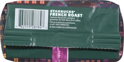 Starbucks Ground Coffee,Dark Roast Hot or Iced Coffee,French Roast,18 oz,(Pack of 2)