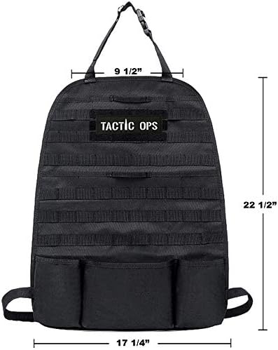 Tactical Car Seat Organizer - Car and Truck Molle Pouches and Storage -Vehicle Organizer - Muti-Pocket Seat Storage Bag