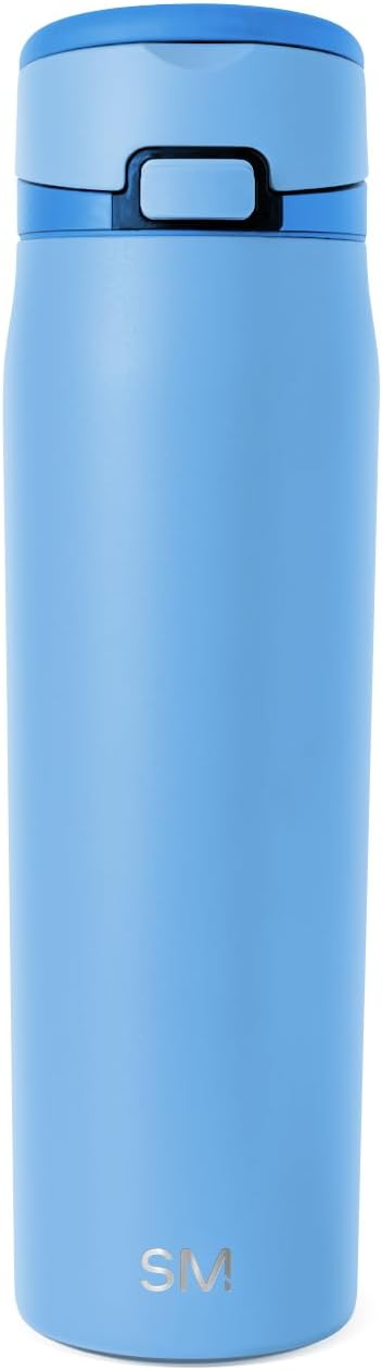 Simple Modern Mesa Loop Water Bottle with Straw | 24oz Cup Holder Friendly Insulated Stainless Steel Bottles for Travel, Sports and School | Snow Day