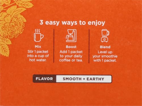 Four Sigmatic Lion's Mane Focus Elixir Mushroom Coffee Alternative | Organic Lion's Mane Mushroom Powder,Rhodiola & Rose Hips | Immune & Memory Support-| Paleo-|,20 Count (Pack of 2)
