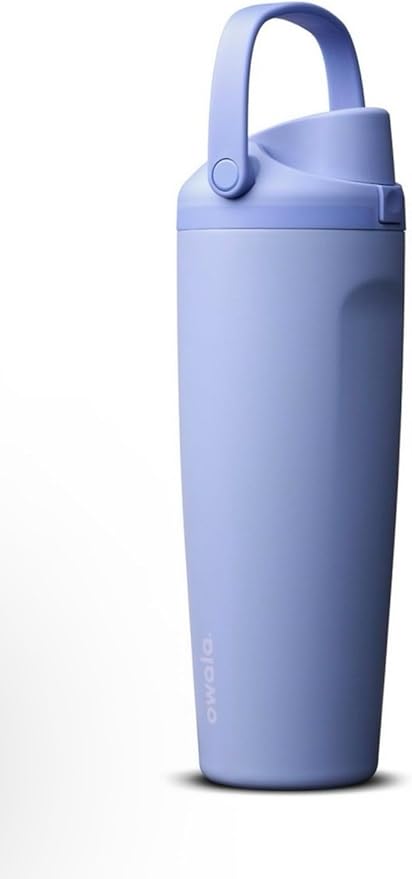 Owala FreeSip Stainless Steel Water Bottle, Out of the Blue, 30 oz, with Sway Carry Handle