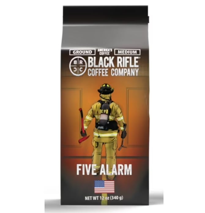 Black Rifle Coffee Company Five Alarm Roast, Whole Bean, 12 oz