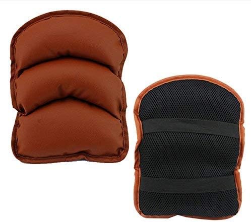 Soft PU Leather Car Armrest Pads Univeral Vehicle Auto Center Consoles Armrest Padding Protective Case Pillow Pad Cover Cushion Armrest Pillow (Brown)