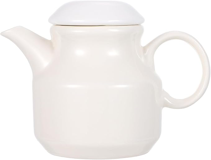 DOITOOL Creamer Pitcher Sauce Pitcher Ceramic Sauce Cups Gravy Vinegar Condiment Cups Kitchen Container Ceramic Milk Jug with Handle Lid Gravy Boat with Ladle and Saucer
