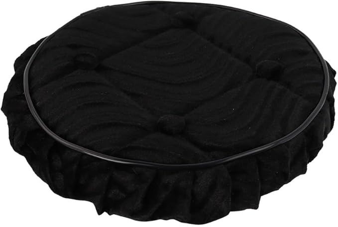 OG Lowrider Classic Bike Cruiser Bicycle Steering Wheel Cover Velour Swirl | Fits 8” Steering Wheels | Multiple Color Options | Lowrider Accessory (Black)