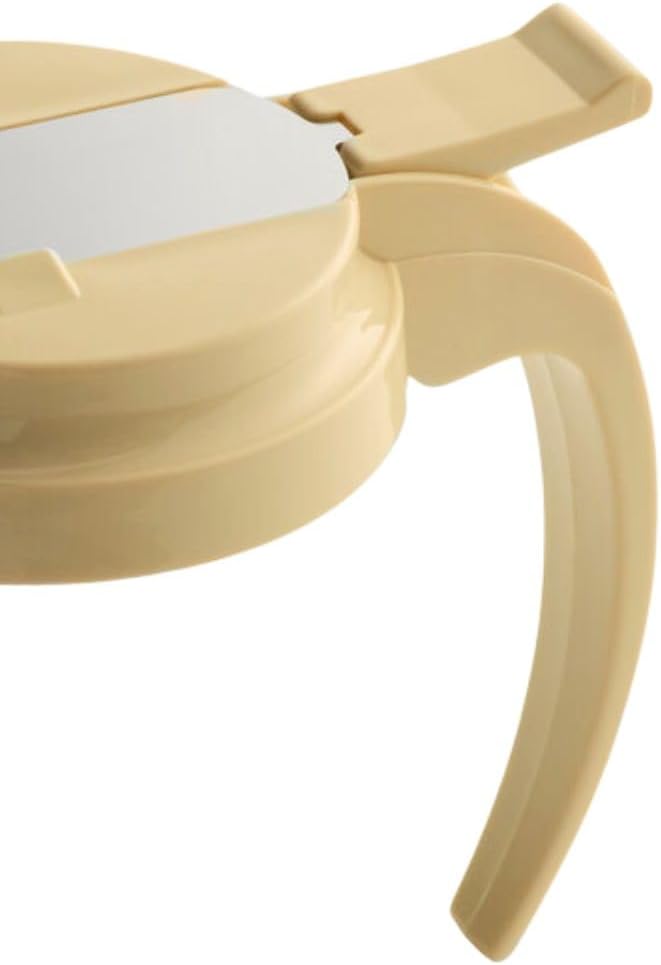 Soro Essentials- Syrup Dispenser Lid Replacement Tan Color Plastic Sef of 2- Fits 32 and 48 oz Syrup Dispensers Easy Pour Spout Waffle Pancake Syrup Container for Maple Syrup Honey Barbecue Sauce
