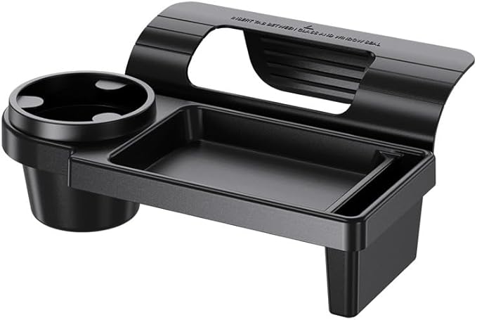 GDQ Car Window Organizer- Multi-Function Clip-On Cup Holder & Phone Mount | No Drill Universal Fit for SUV/Truck/Sedan | Insert Installation (1 Pack)
