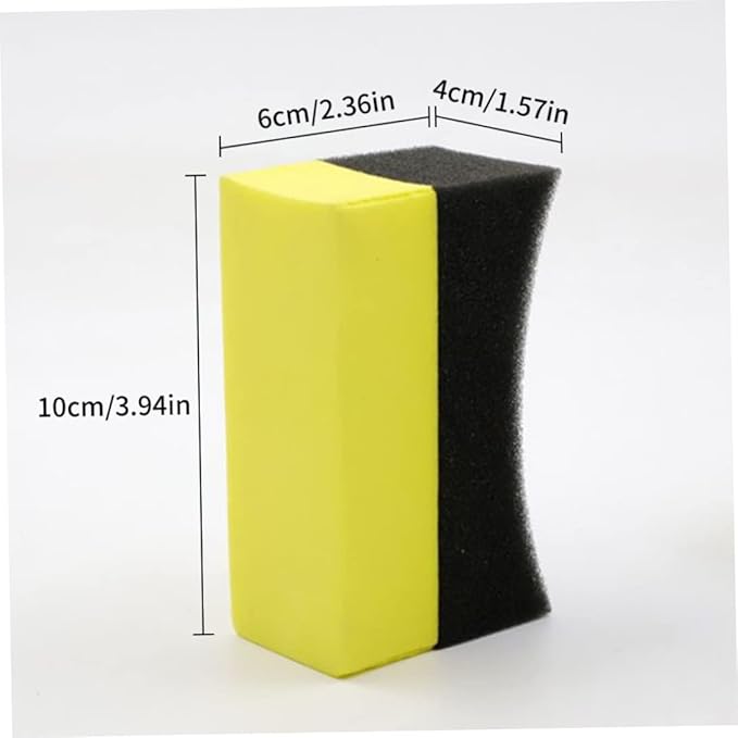 Dura Dressing Tyre Meguiars Tyre Gel Tire Dressing Applicator Automotive Car Detailing Sponge Washer Curved Foam Cleaning Tool 5pcs