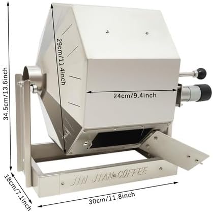 Coffee Bean Roaster, Electric Coffee Roaster with Speed Controller, 14.5L/3.83Gal Coffee Roaster Machine for 0.04in Coffee Beans, Peanuts, Nuts, Soybeans