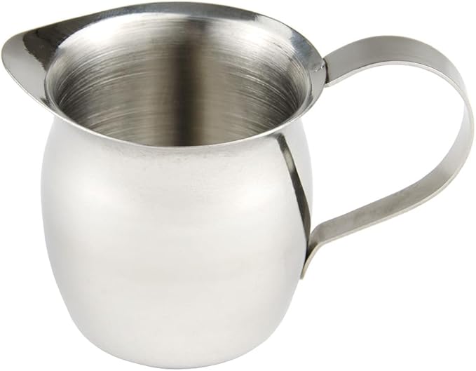 Betolla 5 oz Stainless Steel Bell Creamer – Bell-Shaped Mini Pitchers for Serving Cream, Milk, Syrups & More