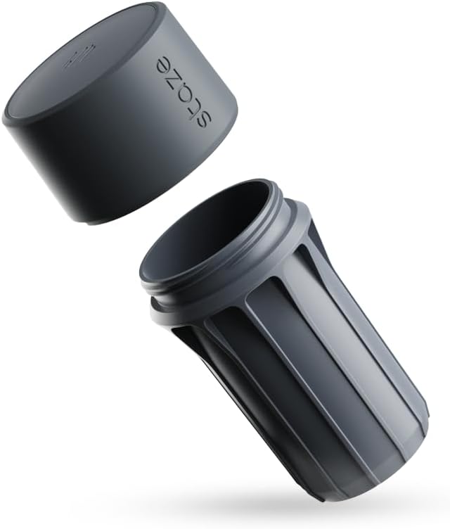 Staze Air Tight Smell Proof Container (148ml) – Vacuum Seal Stash Jar with UV Protection, Waterproof Food Storage Canister, Portable Small Smell Proof Jar for Coffee, Herb, Spice & Gummies - Slate