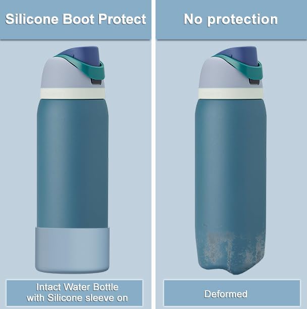Silicone Boot for Owala Water Bottle 24/32/40 oz, Anti-Slip Protective Sleeve for FreeSip/Twist/Flip Water Bottles, BPA Free, Bottom Bumper Cover Protects Water Bottles from Scratches
