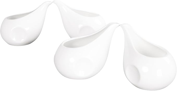 Gravy Boat Small Creamer Pitcher Set, Coffee Milk Gravy Boat, Fine Porcelain With Lip Spout, For Gravy, Warming Sauces, Salad Dressings, Milk, More, Microwave & Freezer Safe (Set of 4)