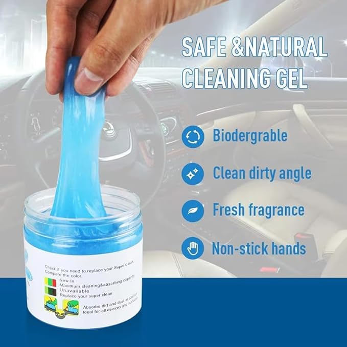 Car Cleaning Gel Compatible with Genesis G70, 200g Detailing Putty for Auto Vents, Dashboard, Cup Holders - Reusable Multifunctional Dust Remover,200g*2