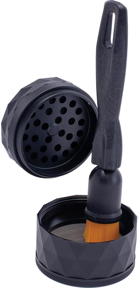 SnowTree - Herb Grinder Cleaning Brush - Won't Damage or Scratch Your Herb Grinder - Gently Cleans and Scrapes Dried Herb and Residue - Comfortable Ergonomic Handle & Stiff Nylon Bristles