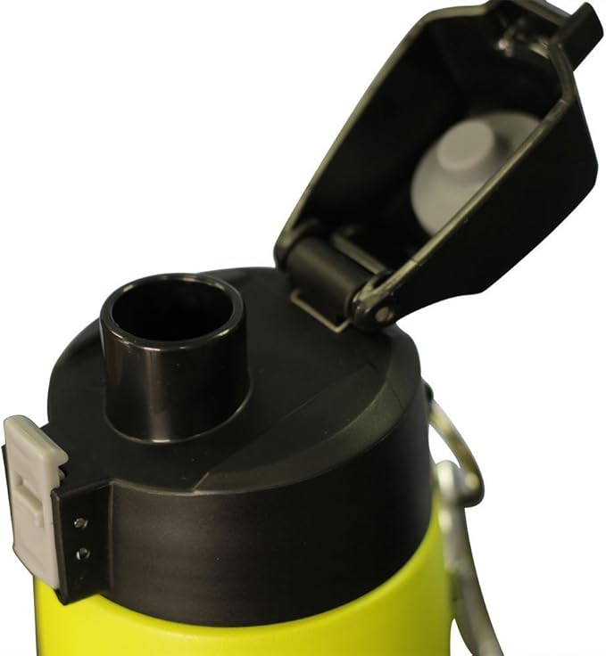 Aquatix (Vapor Lime, 21 Ounce) Yellow Light Green Pure Stainless Steel Double Wall Vacuum Insulated Sports Water Bottle with Convenient Flip Top - Keeps Drinks Cold for 24 Hours, Hot for 6 Hours
