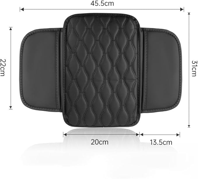 Car Armrest Pad for Genesis GV80 GV70 SUV GV60, Waterproof Center Console Cushion Pad Cover Armrest Storage Box Mat Protection Interior Accessories,A-Beige