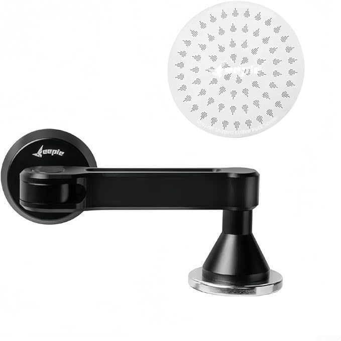 Adjustable Magnetic Espresso Coffee Puck Screen Holder Compatible With 51MM 53MM 58MM Screens Designed To Enhance Brewing And Save Counter Space (Black 51MM)