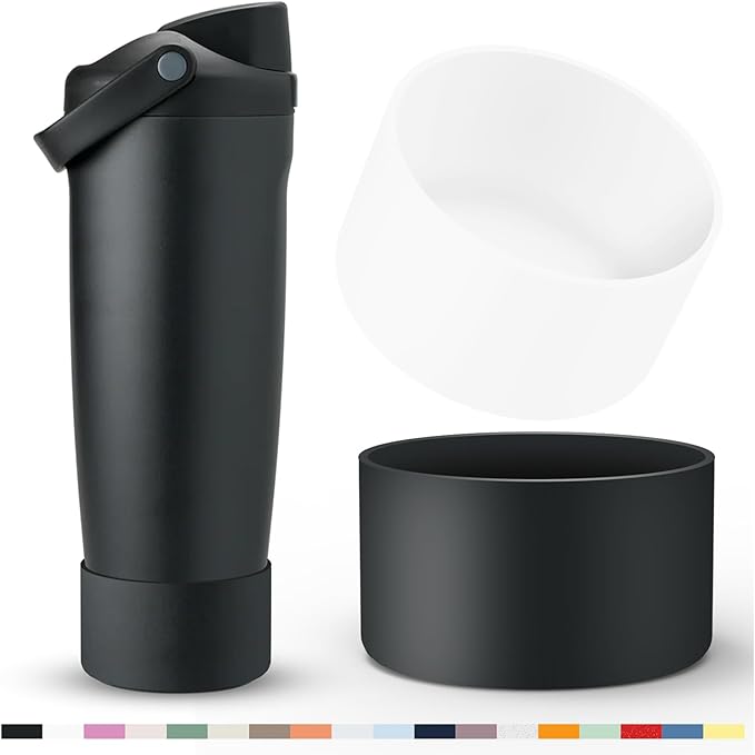 2 Pcs Silicone Boot for Owala 40oz & 30oz FreeSip Sway Tumblers, Protective Bottom Bumper Anti-Slip Sleeve Accessories for FreeSip Sway Water Bottles, Dishwasher Safe and BPA Free