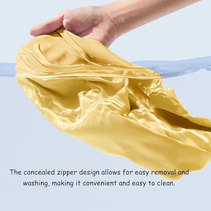 Car Lumbar Support Pillow for Ford Mustang GTD 2025 Memory Foam Back Support Cushion Breathable Car Seat Lumbar Pad Accessories,Yellow
