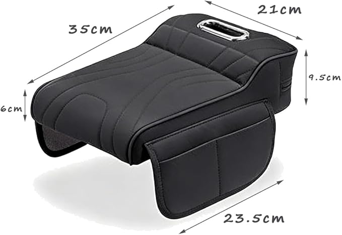 Car Armrest Cushion for Subaru Outback 1994–2025 2026 B16,Memory Foam Center Console Cover with Tissue Box and Cup Holder,Center Console Cover,Black