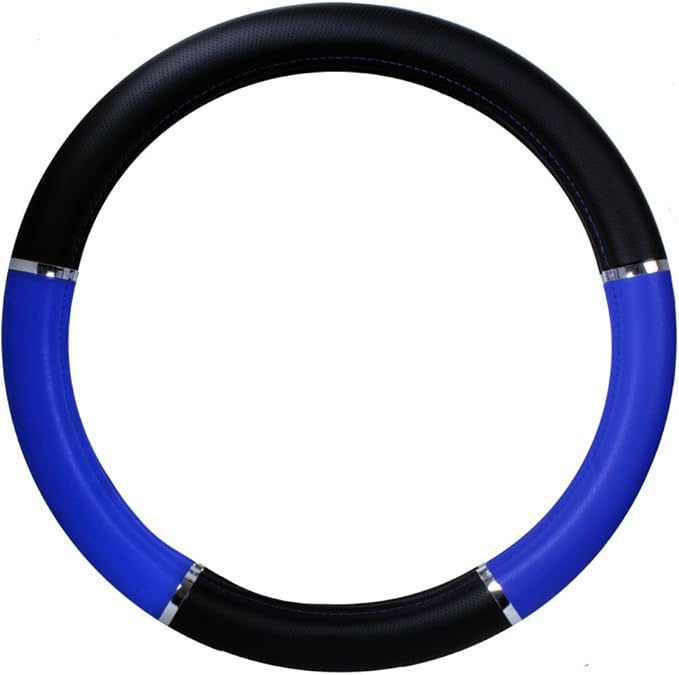 Grand General 54013 Black/Blue 18" Deluxe Steering Wheel Cover