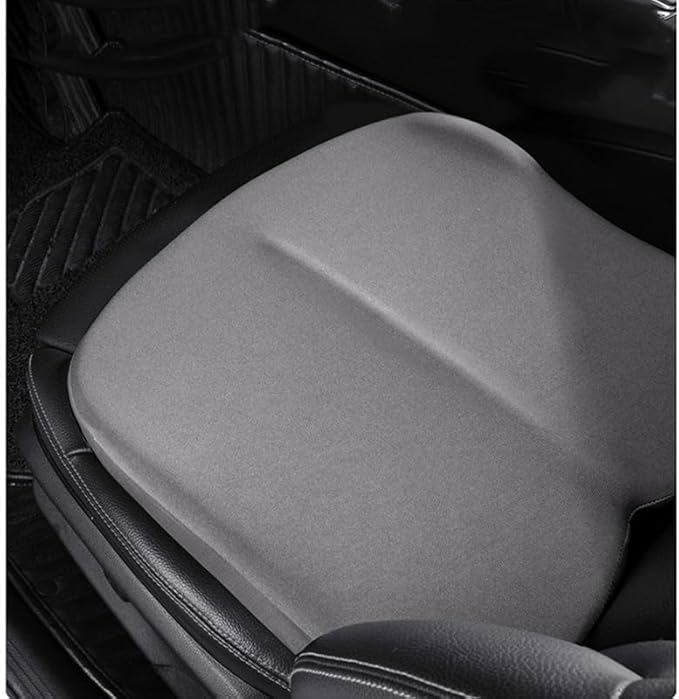 Adult Car Booster Seat Cushion, Car Seat Driver Height Boost Mat Memory Foam Car Seat Cushions Pad Improve Driving View Non-Slip 3D Office Chair Cushion Pressure Relief (Black)