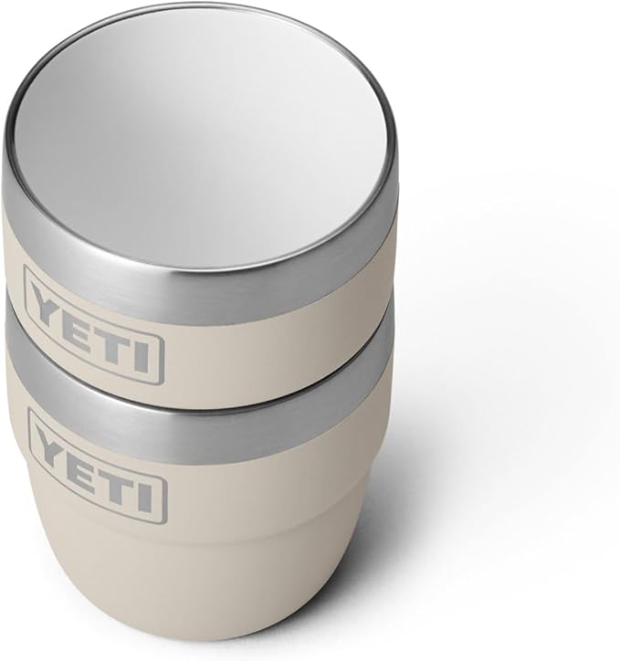 YETI Rambler 4 oz Stackable Cup, Stainless Steel, Vacuum Insulated Espresso/Coffee Cup, 2 Pack