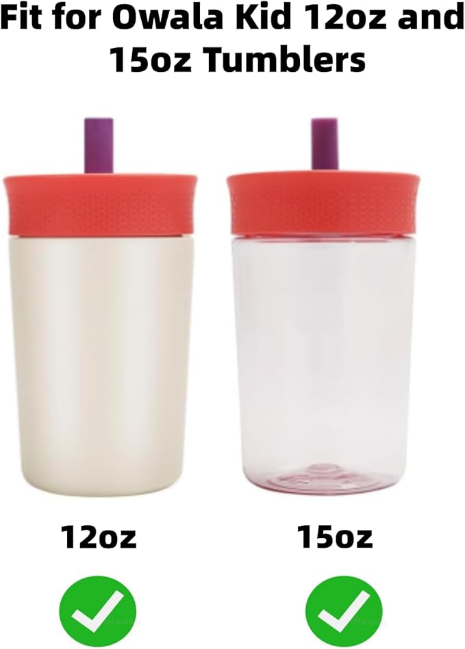 Tumbler Lid Replacement Compatible for Owala Kids Insulation 15oz and 12oz,Removable Tumbler Lid Accessories Compatible with Owala Kids Insulation Stainless Steel Tumbler (Blue)