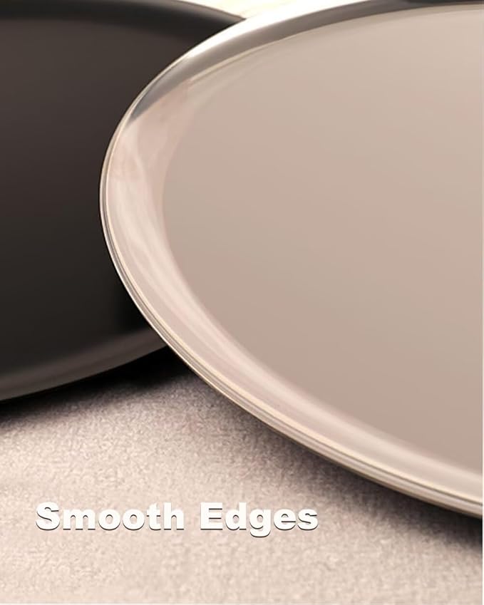 Serving Trays 11.8in Stainless Steel Decorative Tray Round Dessert Trays for Kitchen Wedding Party Light Silver