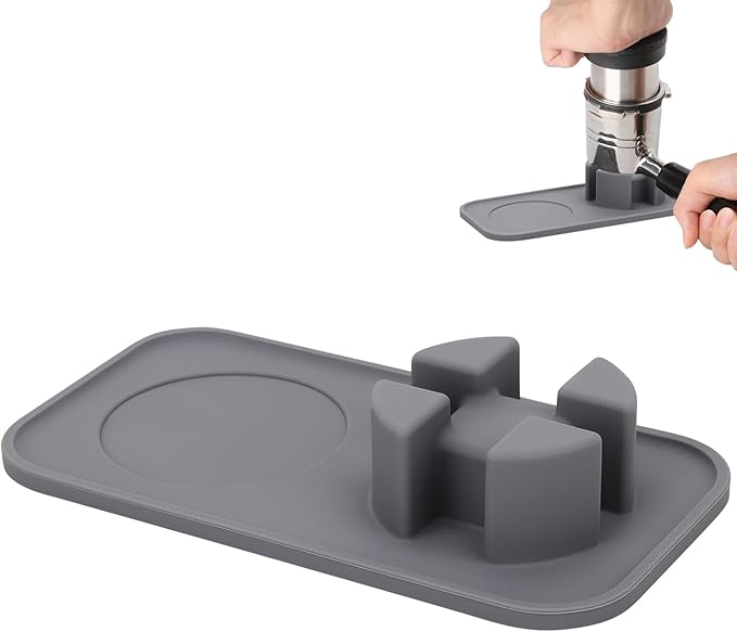 Tamping Mat for Ninja Luxe Cafe Espresso Machine ES601/ES701 – Food-Grade Silicone Base Tamper Holder – Non-Slip Tray Accessories for Ninja Luxe Cafe - Grey