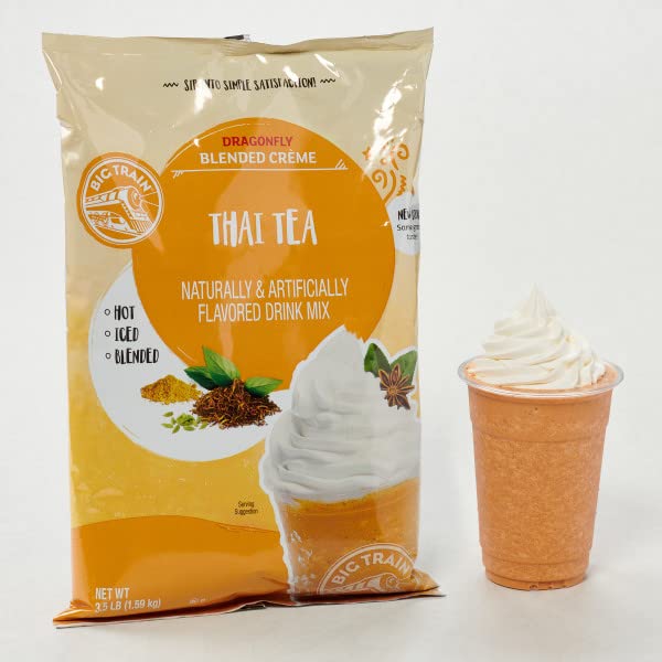 Big Train Dragonfly Thai Tea Blended Crème Beverage Mix, 3.5 Pound (Pack of 1)