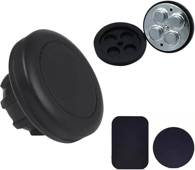 2 Pack Magnetic Phone Holder Mount Magnet and Metal Plate with 17mm Ball Joint Socket Replacement Base for Car Smartphone Stand Air Vent Windshield Dashboard Cradle-Less Stick-On Case
