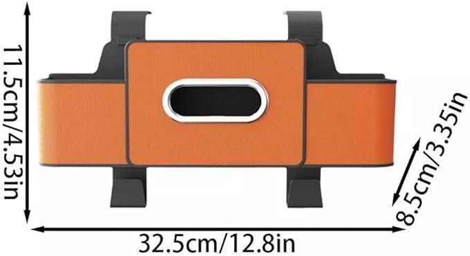 Car Organizer Back Seat, 2026 New 3 In 1 Car Backseat Organizer with Drink Cup Holder Tissue Box, Multifunctional Car Seat Back Storage Box for Hold Phone,Snacks, Drinks, Handbag (Orange)