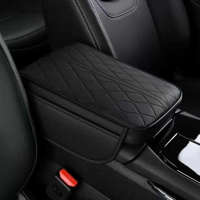 1 Pack Car Center Console Cover Custom Fit for 2010-2025 Toyota 4Runner 4-Runner 5th Gen SUV, Leather Memory Foam Armrest Cushion Protector, Anti-Scratch Durable Armrest Pad,Black