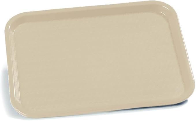 Carlisle FoodService Products Cafe Plastic Fast Food Tray, 14" x 18", Beige (Pack of 2)