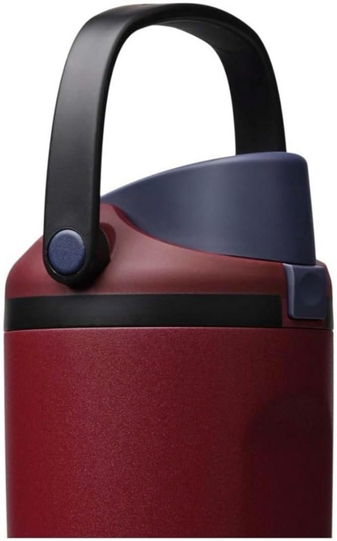 Owala FreeSip Sway Stainless Steel Insulated Tumbler with Straw, Burgundy Bay, 30 oz